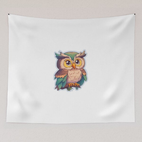 Item preview, Feathers and Fun - Cartoon Cute Owl designed and sold by mdhanim.