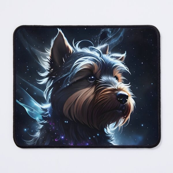 Item preview, Astral Majesty: A Yorkshire Terrier's Journey Through Cosmic Ink designed and sold by byaz3.