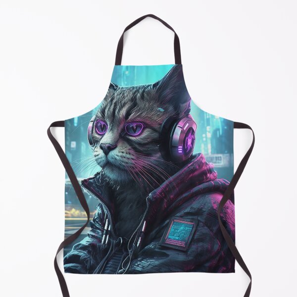 Item preview, Immersive Artistry of Cyberpunk Cats designed and sold by veldabarrel56.