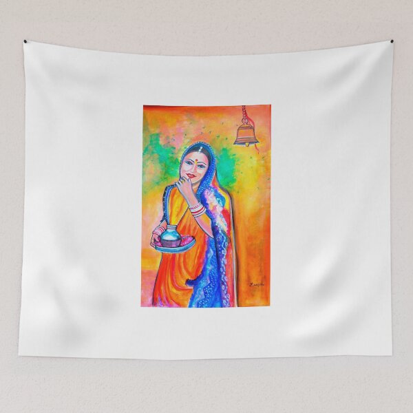 Item preview, Indian temple visit rajasthani lady designed and sold by artbymanjiri.