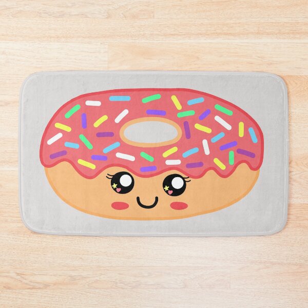 Item preview, Cute pink donut-grey background designed and sold by charmednight.