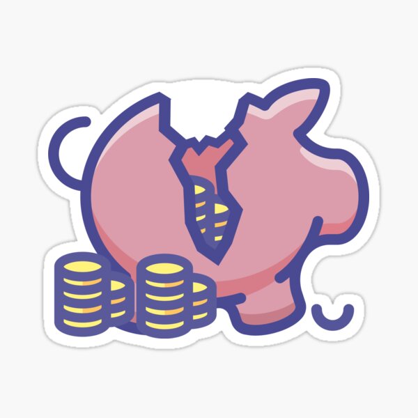 Item preview, Broken Piggy Bank designed and sold by Reethes.