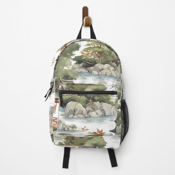 Item preview, Tranquil Japanese Garden Pattern | Zen-Inspired Designs | Serene Nature designed and sold by KameliaStudio.