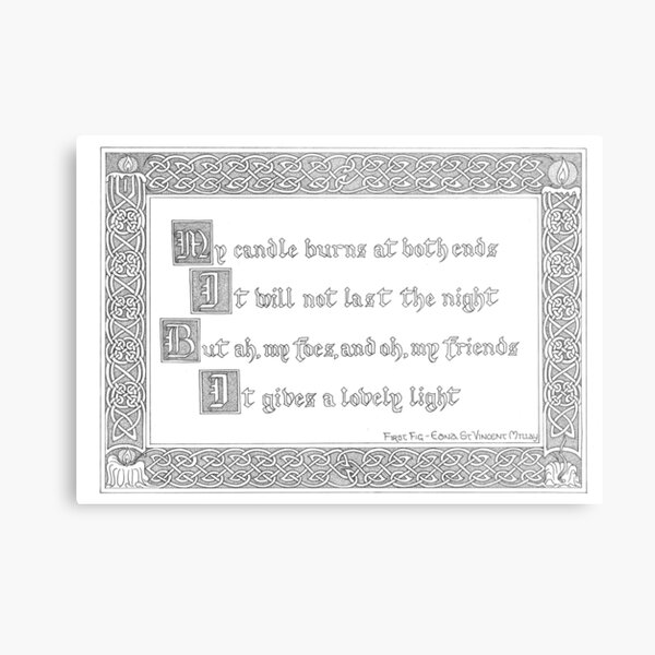First Fig - Edna St Vincent Millay Metal Print