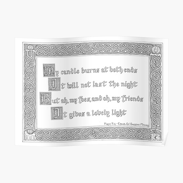 First Fig - Edna St Vincent Millay Poster