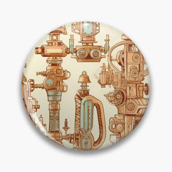 Item preview, Illustration - Cool retro steampunk machines designed and sold by Pixelboys.