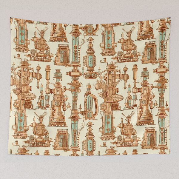 Item preview, Illustration - Cool retro steampunk machines designed and sold by Pixelboys.
