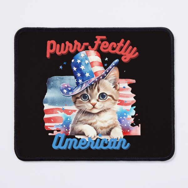 Item preview, Purr-Fectly American Happy 4th of July Patriotic Kitty designed and sold by Mikuszyn.