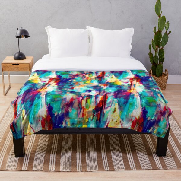 Item preview, Harmonious Contrasts: A Symphony of Blues, Reds, and Pinks in Abstract Art designed and sold by cece4410.