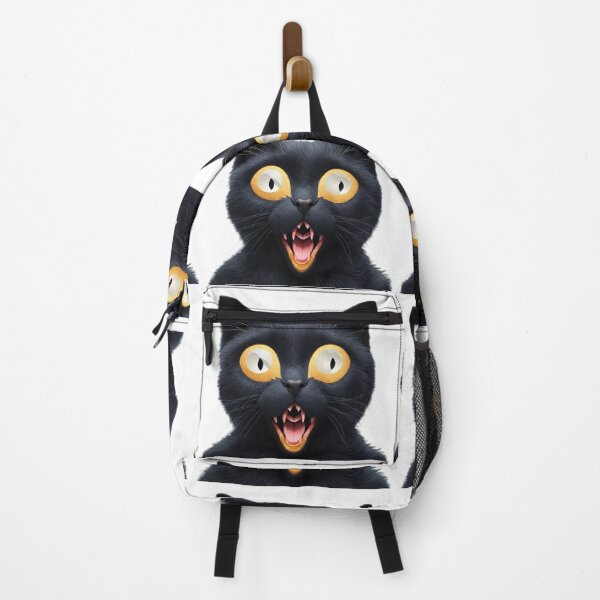 Item preview, Startled Whiskers: The Astonishment of a Very Shocked Black Cat designed and sold by meesin-shop.