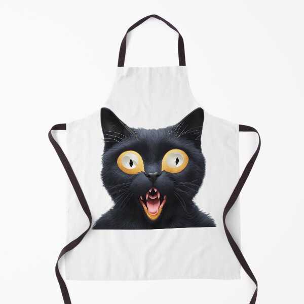 Item preview, Startled Whiskers: The Astonishment of a Very Shocked Black Cat designed and sold by meesin-shop.