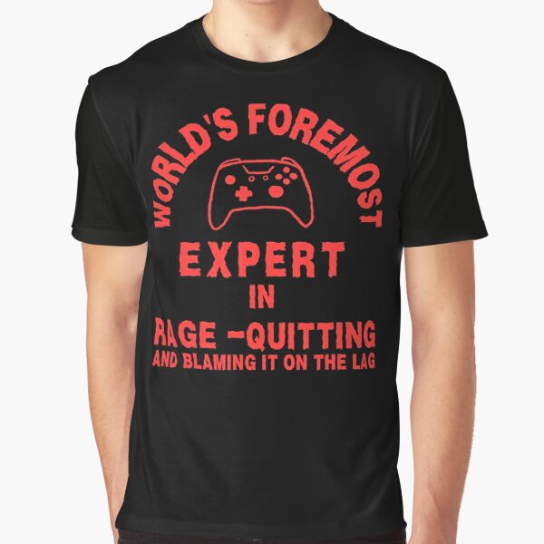 World's foremost expert on rage quitting and blaming it on the lag RED  Sticker for Sale by fireforge182