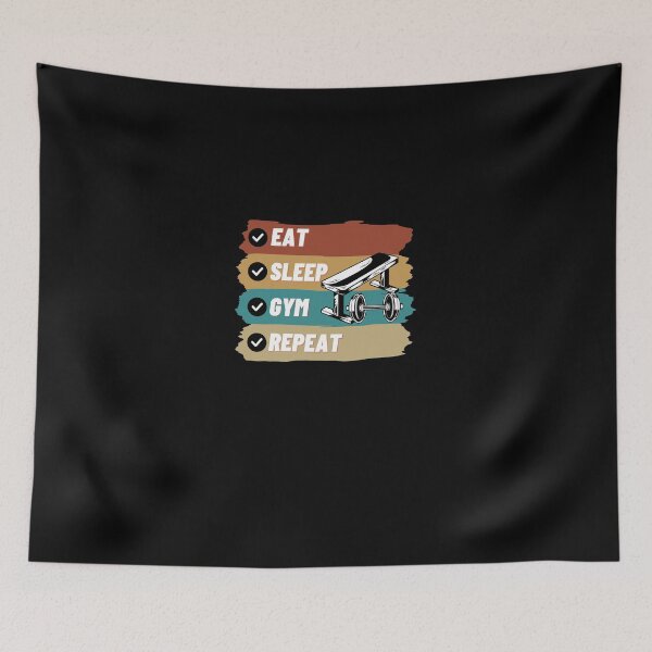 Item preview, Eat Sleep gym Repeat Funny  designed and sold by BarDesign.