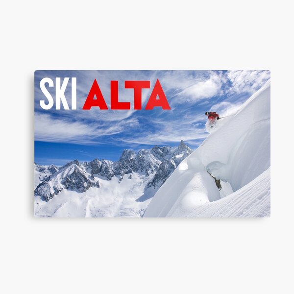 Ski Alta Poster Metal Print