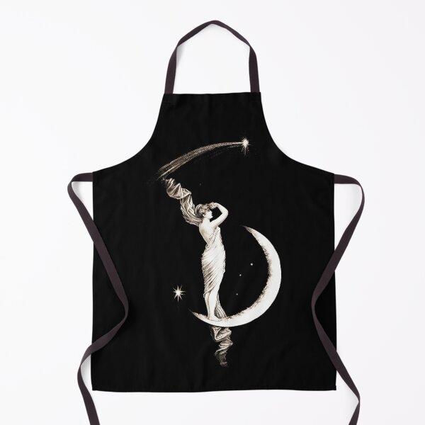 Item preview, Cute romantic vintage classic moon goddess white and black design with stars designed and sold by thgalleryit.