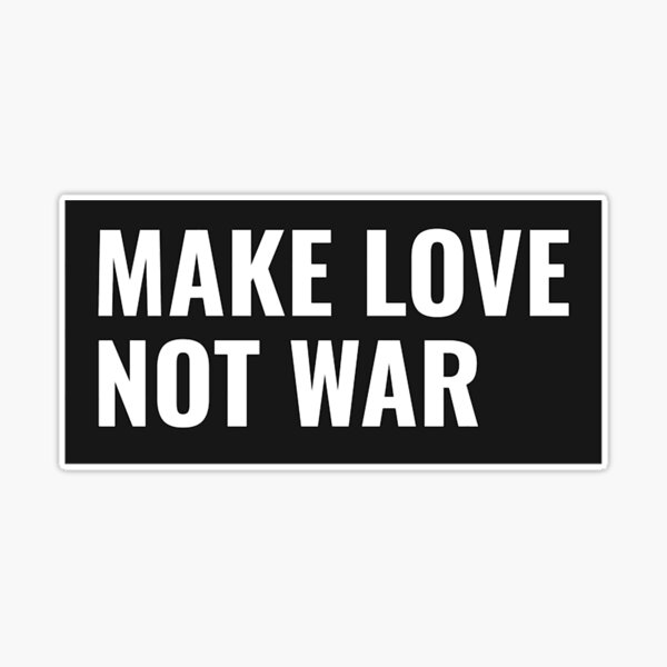 Make Love Not War Funny Rock Paper Scissors Game' Sticker