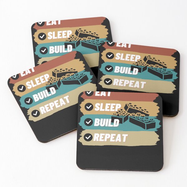 Item preview, Eat Sleep Build Repeat Funny  designed and sold by BarDesign.