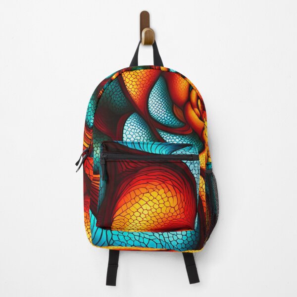 Item preview, Turquoise and Golden Orange Abstract Pattern designed and sold by WitchyWare.