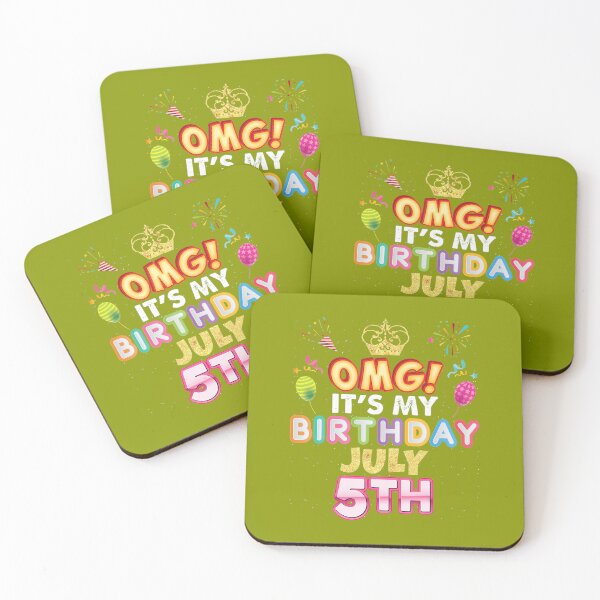 Item preview, OMG It's My Birthday July 5th Vintage 5 Happy Kid Vintage 	 	 designed and sold by fegqwozjfr70.