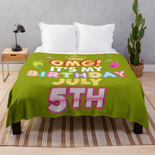 Item preview, OMG It's My Birthday July 5th Vintage 5 Happy Kid Vintage 	 	 designed and sold by fegqwozjfr70.