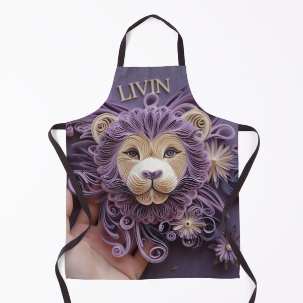Artikelvorschau, Handmade papercraft lion on purple background. Handmade crafts. entworfen und verkauft von aiphotosart.