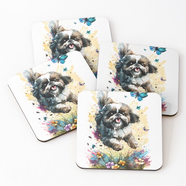 Item preview, Blooming Tails: Shih Tzu Delight, Shih Tzu Squad, dog lover. designed and sold by im9creative.