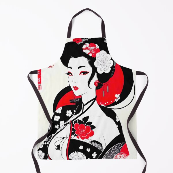 Item preview, Geisha Vintage Japanese Traditional Kimono Obi Hairpin Fans Cherry blossoms Lanterns designed and sold by Hot-as-hell.