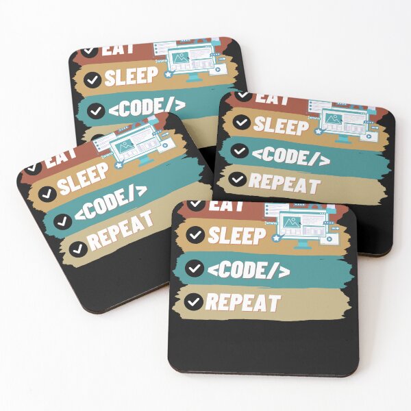 Item preview, Eat Sleep Code Repeat Funny  designed and sold by BarDesign.