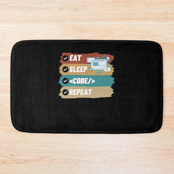 Item preview, Eat Sleep Code Repeat Funny  designed and sold by BarDesign.