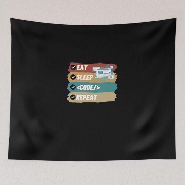 Item preview, Eat Sleep Code Repeat Funny  designed and sold by BarDesign.