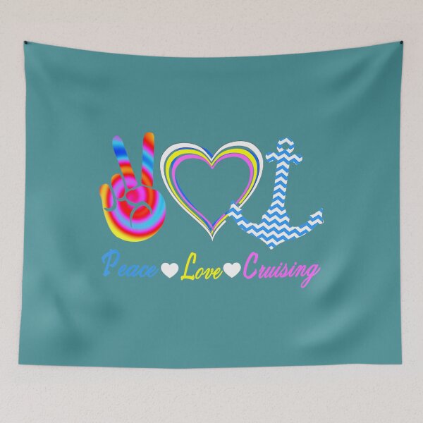 Item preview, Peace Love Cruising Ship Hippie Floating Ocean Beach Sun 	 	 designed and sold by njcqziezwt39.