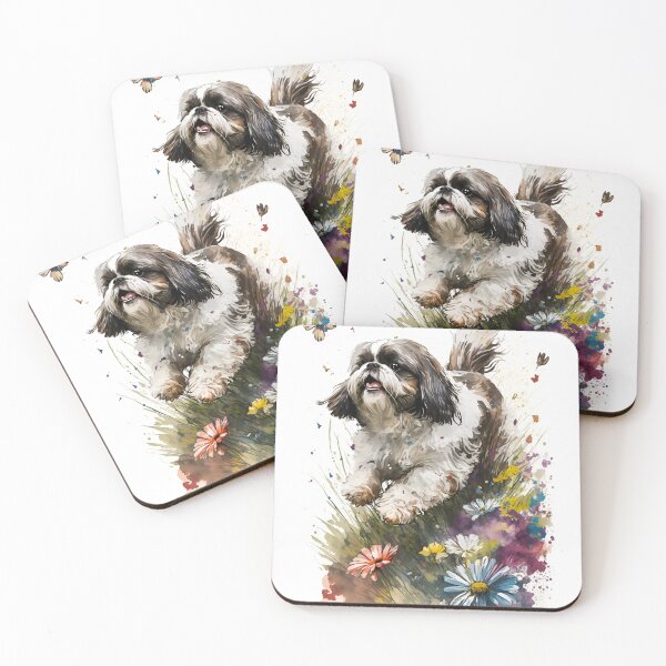 Item preview, Blooming Tails: Shih Tzu Delight, Shih Tzu Squad, dog lover. designed and sold by im9creative.