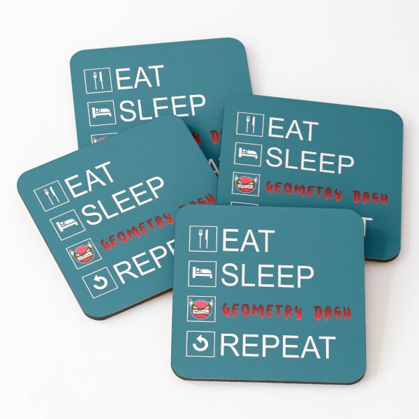 Item preview, Eat Sleep Geometry Dash Repeat Coloured    designed and sold by WylderPaddock.