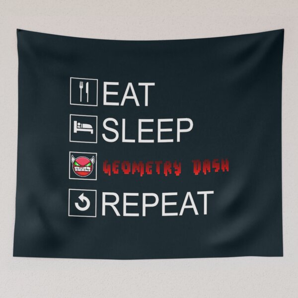 Item preview, Eat Sleep Geometry Dash Repeat Coloured    designed and sold by WylderPaddock.