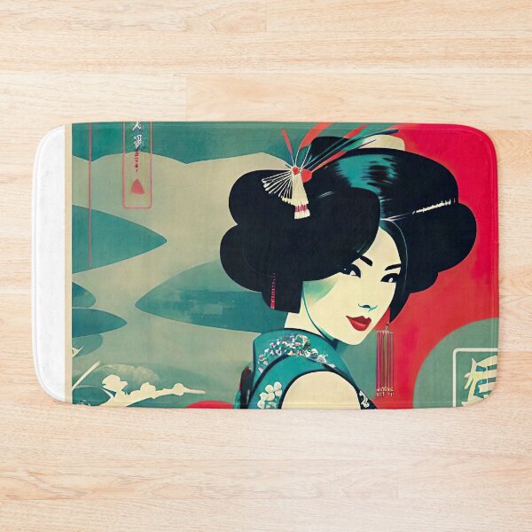 Item preview, Geisha Vintage Japanese Traditional Kimono Obi Hairpin Fans Cherry blossoms Lanterns designed and sold by Hot-as-hell.