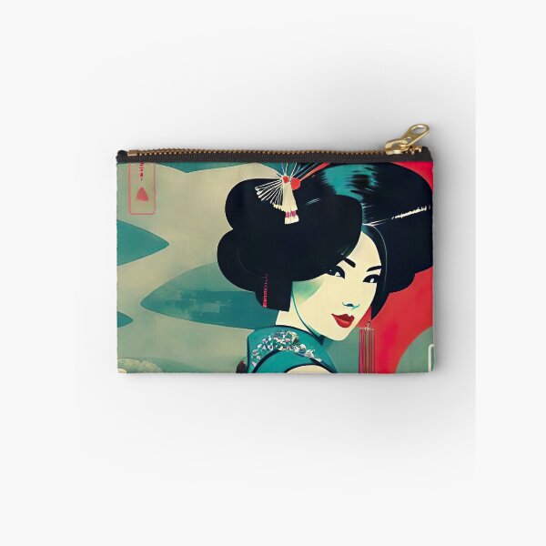 Item preview, Geisha Vintage Japanese Traditional Kimono Obi Hairpin Fans Cherry blossoms Lanterns designed and sold by Hot-as-hell.