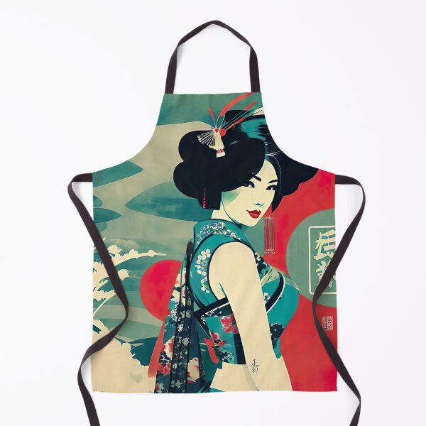 Item preview, Geisha Vintage Japanese Traditional Kimono Obi Hairpin Fans Cherry blossoms Lanterns designed and sold by Hot-as-hell.