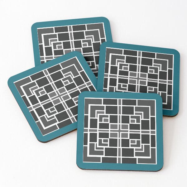 Item preview, Geometric Black and white Block Pattern   designed and sold by WylderPaddock.