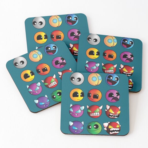 Item preview, geometry dash difficulty demon faces   designed and sold by WylderPaddock.