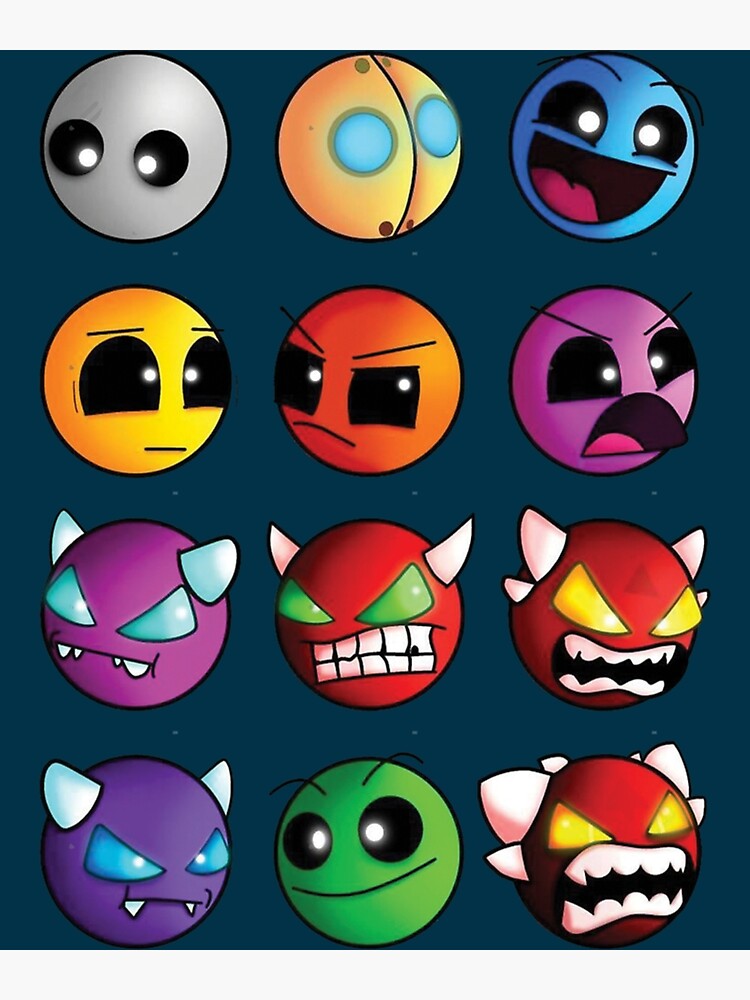 My Geometry Dash Difficulty Faces! : r/geometrydash