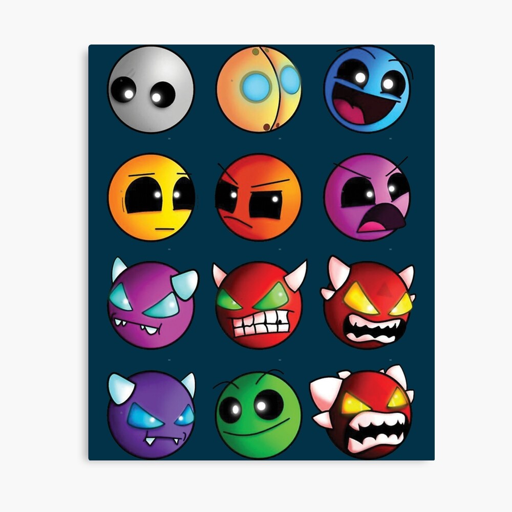 geometry dash difficulty demon faces 