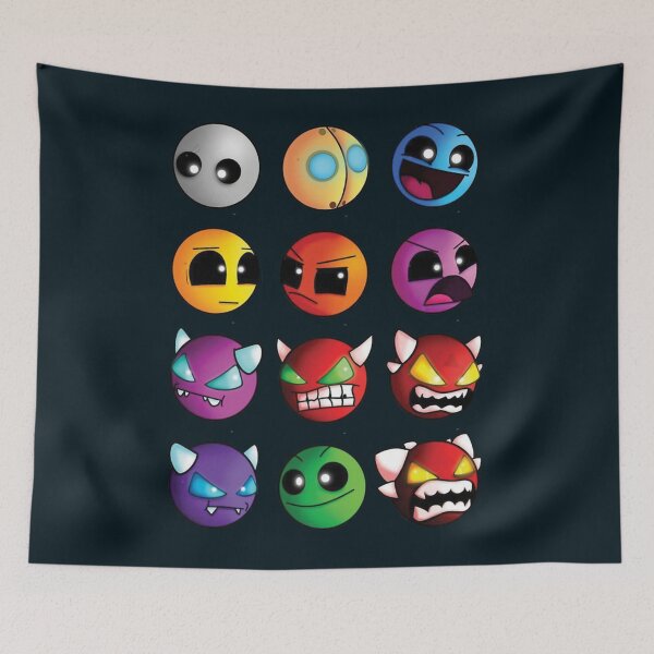 Item preview, geometry dash difficulty demon faces   designed and sold by WylderPaddock.