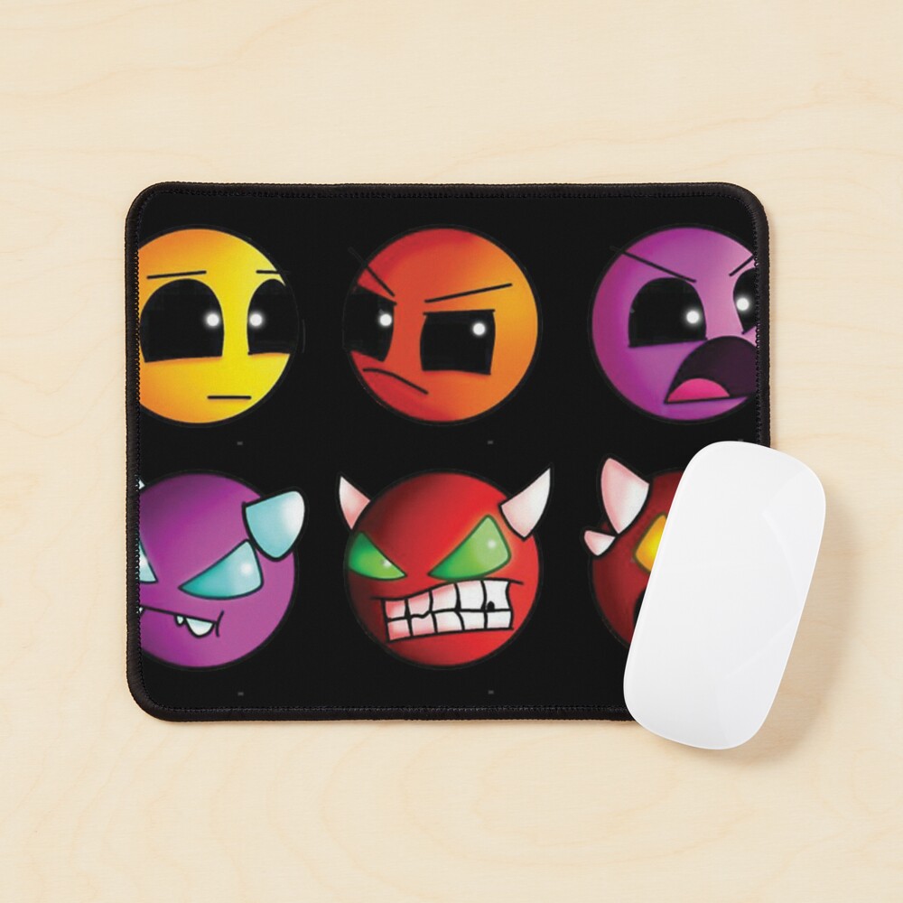 geometry dash difficulty demon faces Greeting Card for Sale by