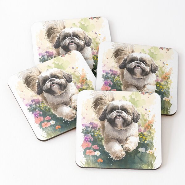 Item preview, Blooming Tails: Shih Tzu Delight, Shih Tzu Squad, dog lover. designed and sold by im9creative.