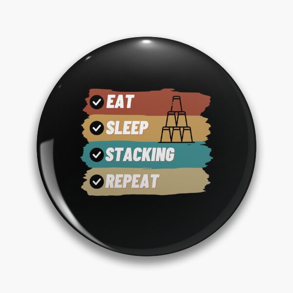 Item preview, Eat Sleep Stacking Repeat Funny  designed and sold by BarDesign.