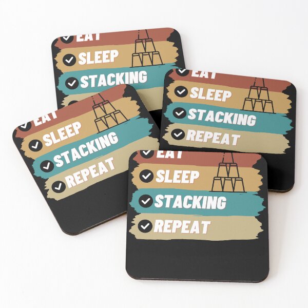 Item preview, Eat Sleep Stacking Repeat Funny  designed and sold by BarDesign.