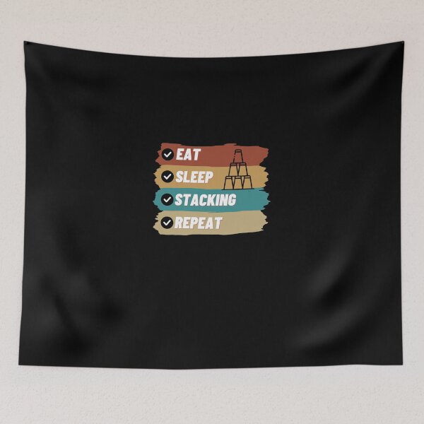 Item preview, Eat Sleep Stacking Repeat Funny  designed and sold by BarDesign.
