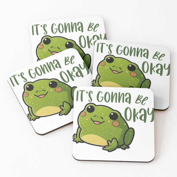 Item preview, It’s Gonna Be Okay Cute Frog designed and sold by GaemGlomDesign.