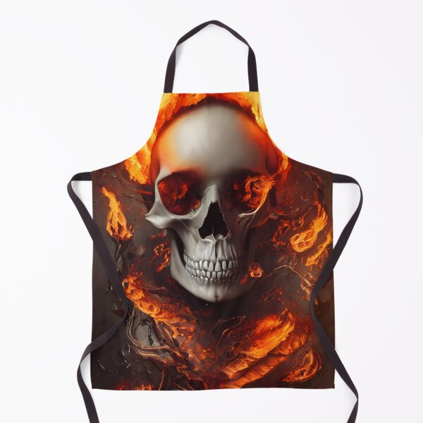 Item preview, skull on fire designed and sold by Lily-Abendstern.