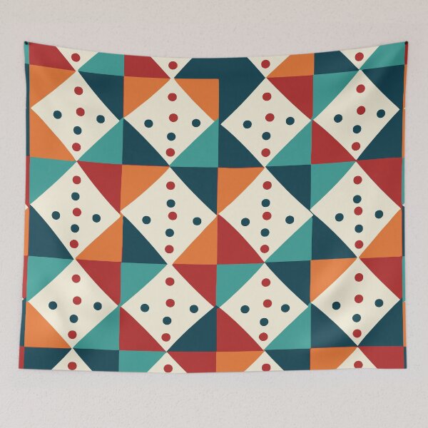 Item preview, The Dominos: a Mid-Century Modern, retro textile pattern by DecoTiler designed and sold by DecoTiler.